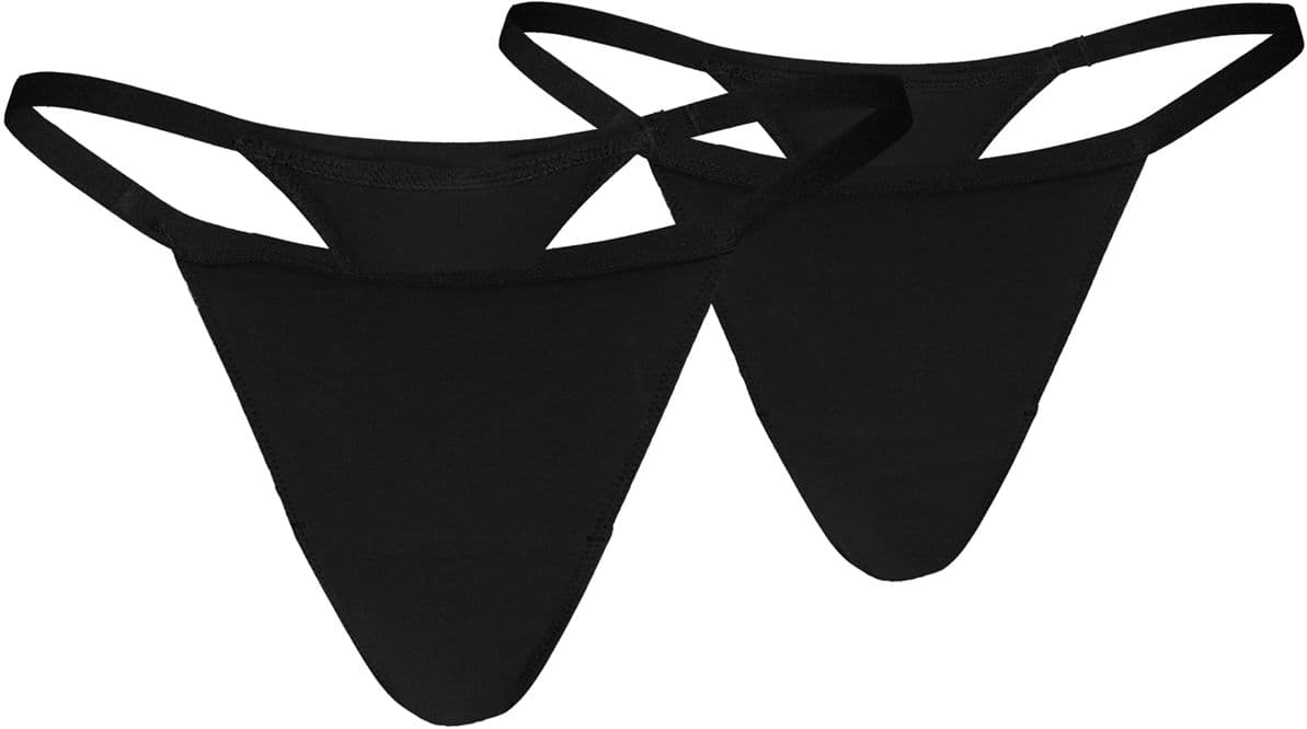 PUMA Damen Unterhose Strings Microfiber Tanga 2er Pack