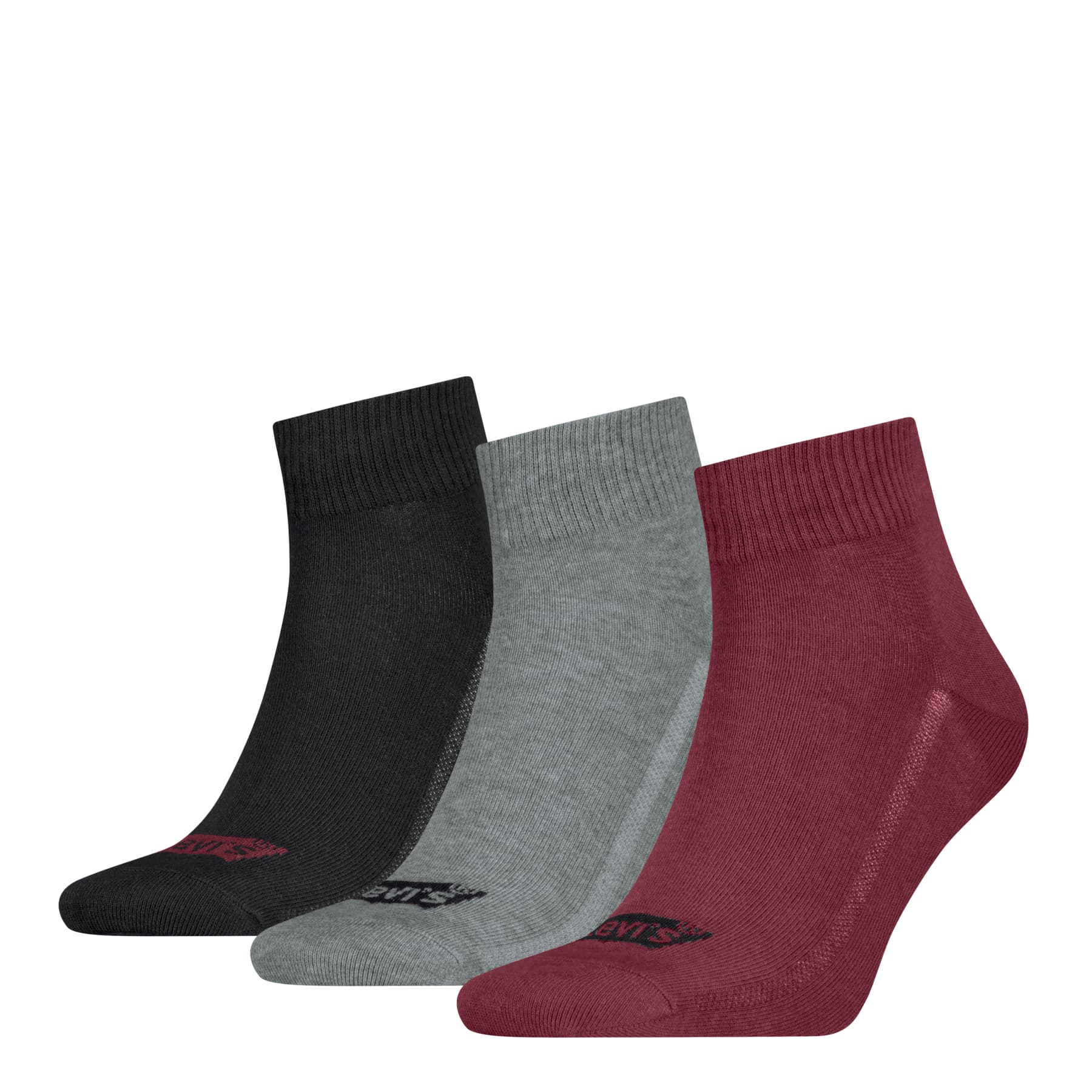 Levis Unisex Socken Mid Cut Batwing Recycled Cotton 3er Pack