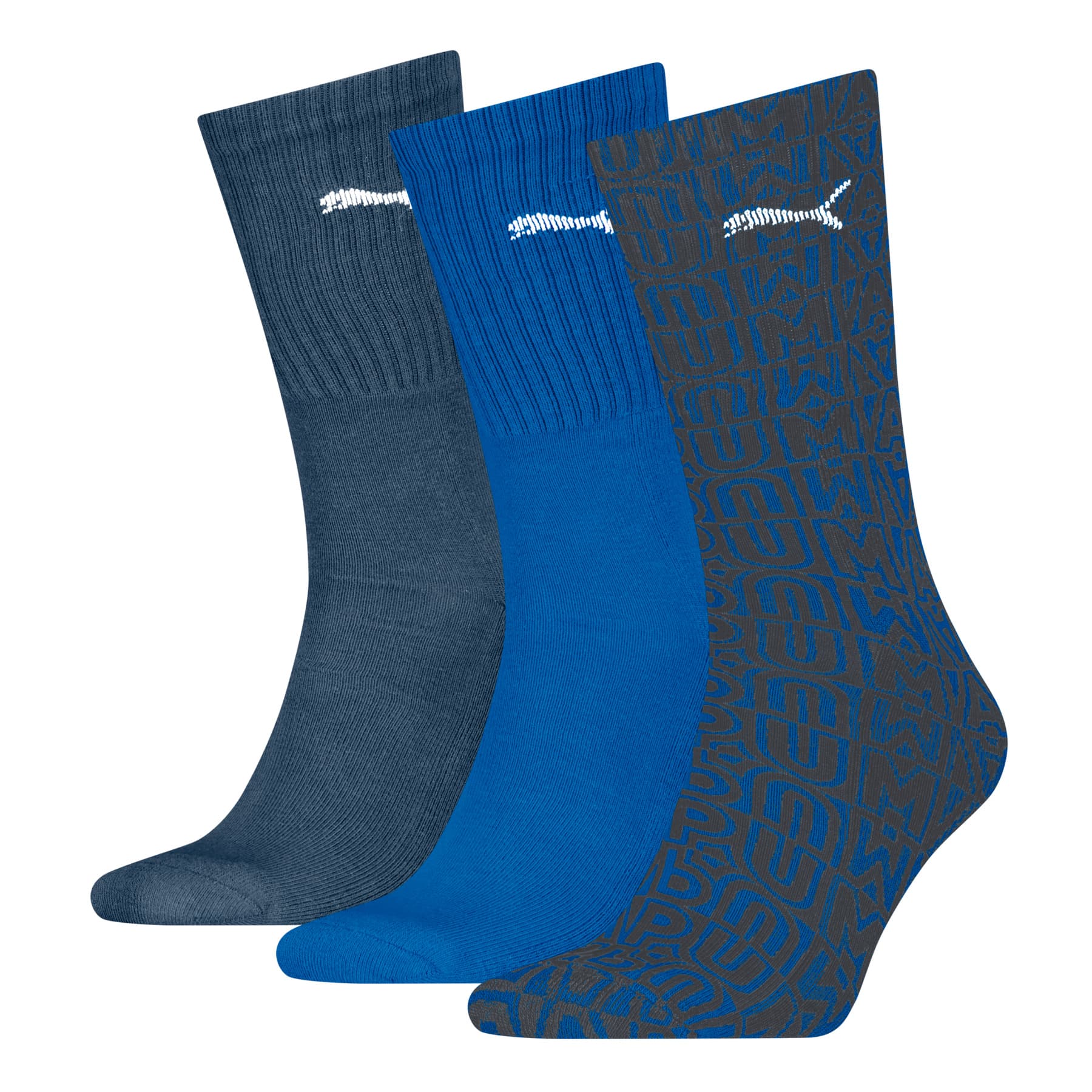 PUMA Unisex Socken Printed Crew 3er Pack