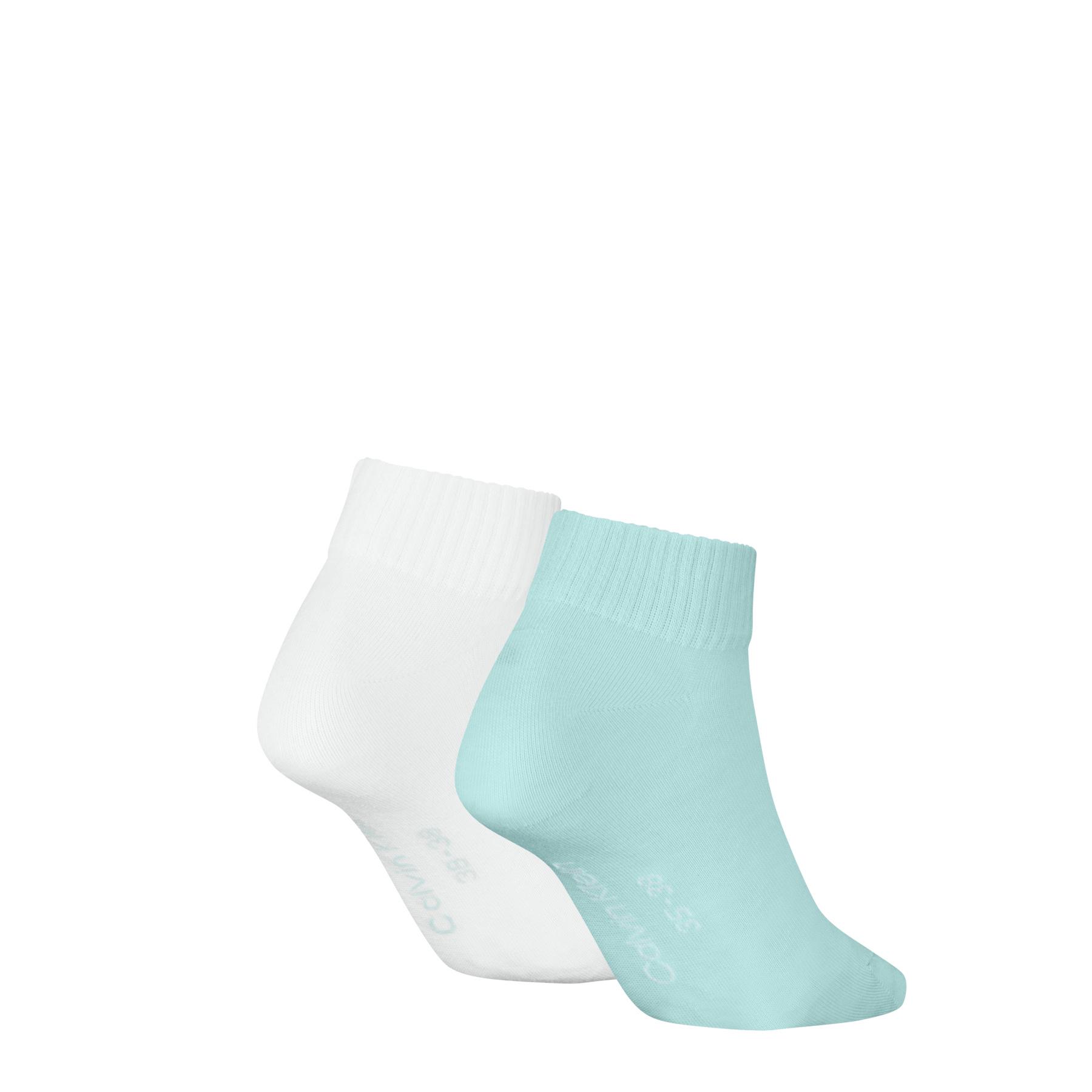 Produktbild Calvin Klein Damen Socken Monogram Quarter 2er Pack 2 von 2