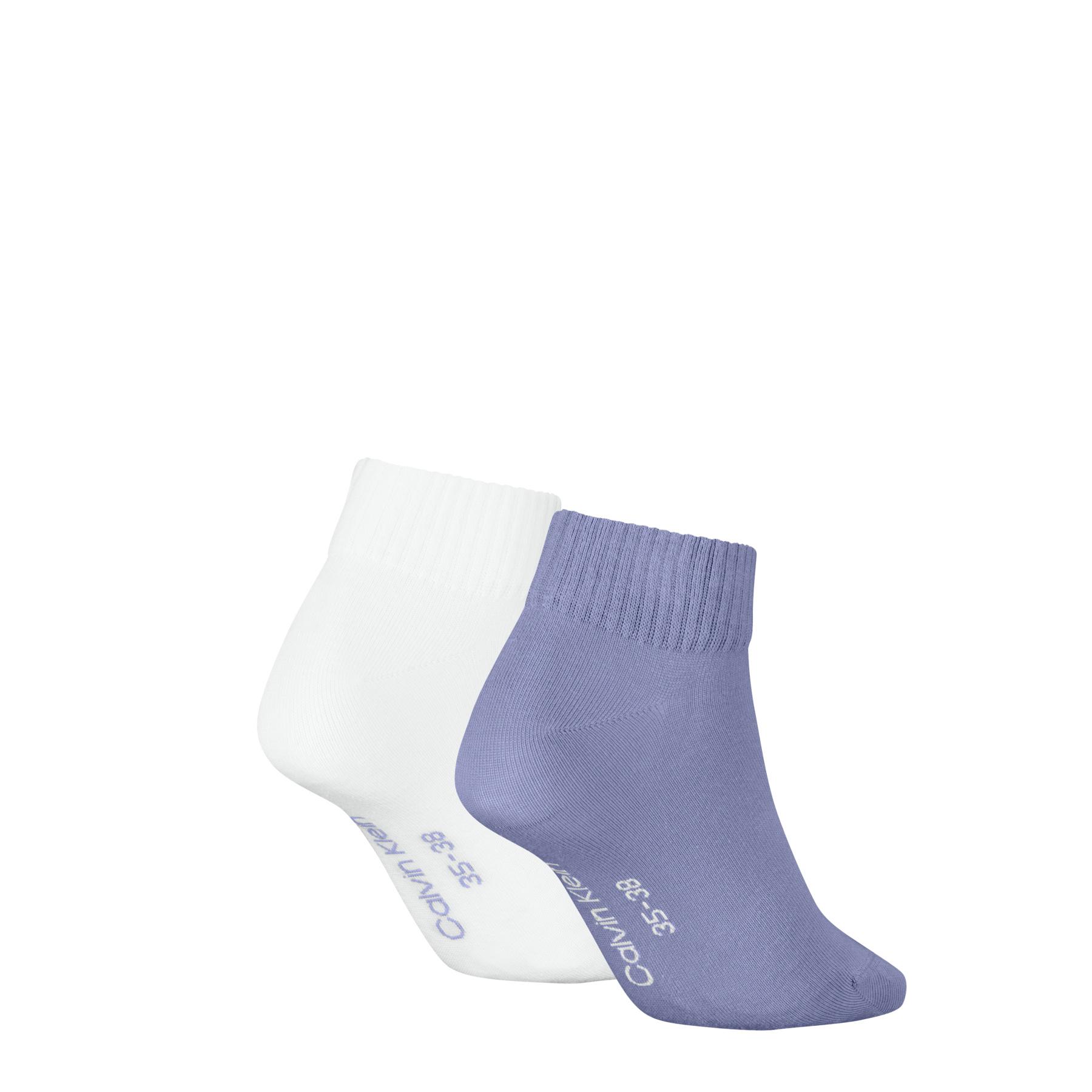 Produktbild Calvin Klein Damen Socken Monogram Quarter 2er Pack 2 von 2