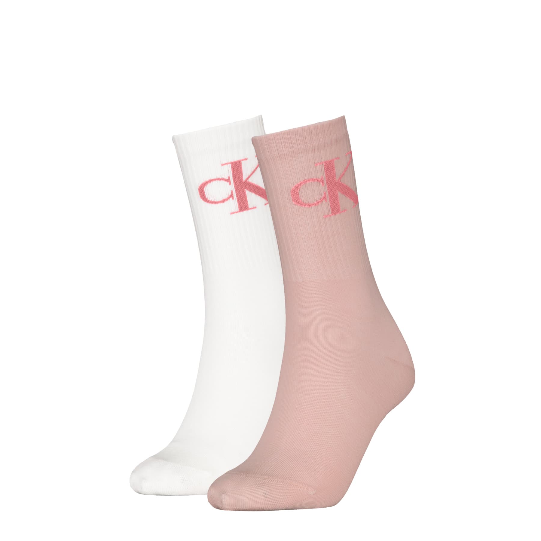 Calvin Klein Damen Socken Monogram 2er Pack