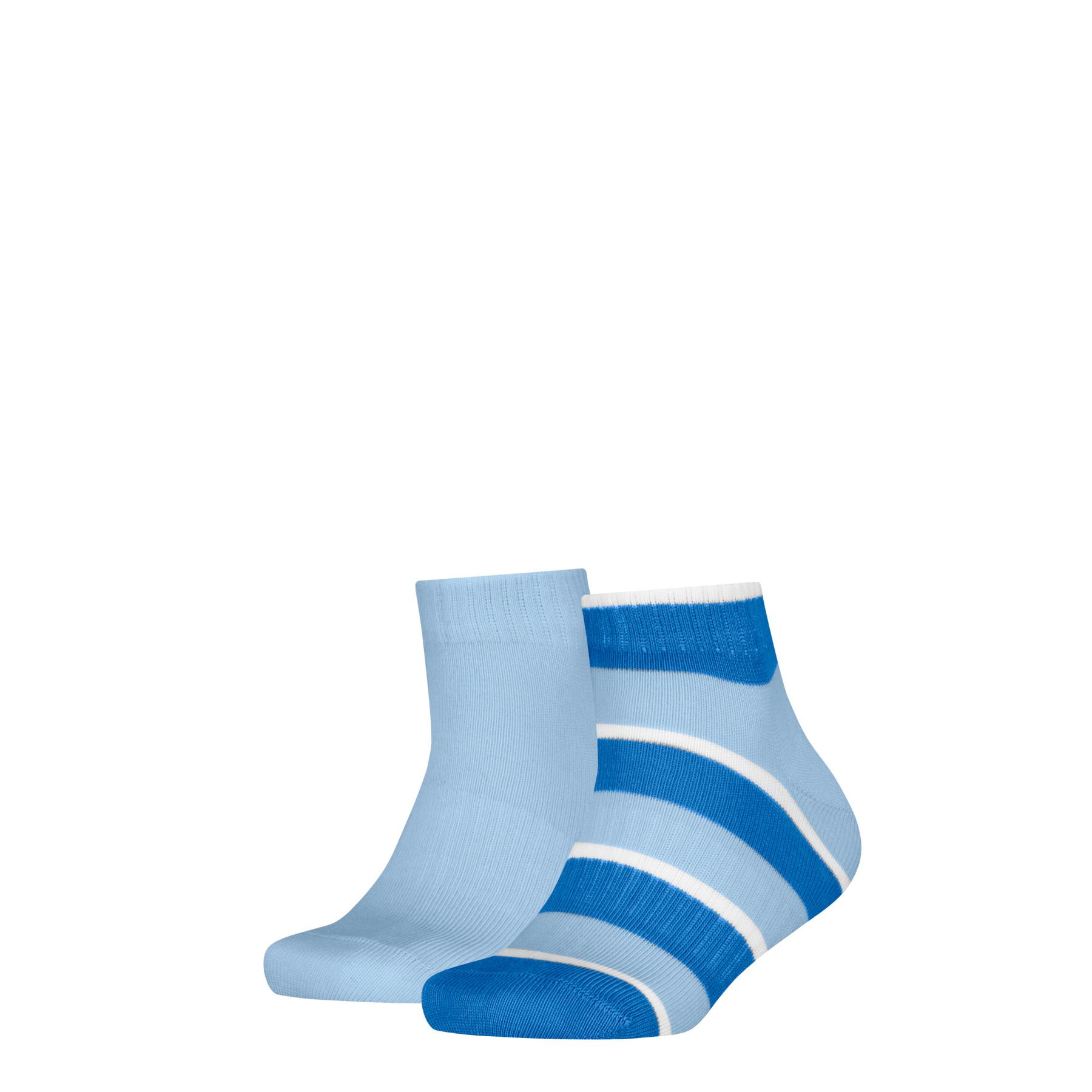 TOMMY HILFIGER Kinder Sport Socken Colorblock Quarter 2er Pack