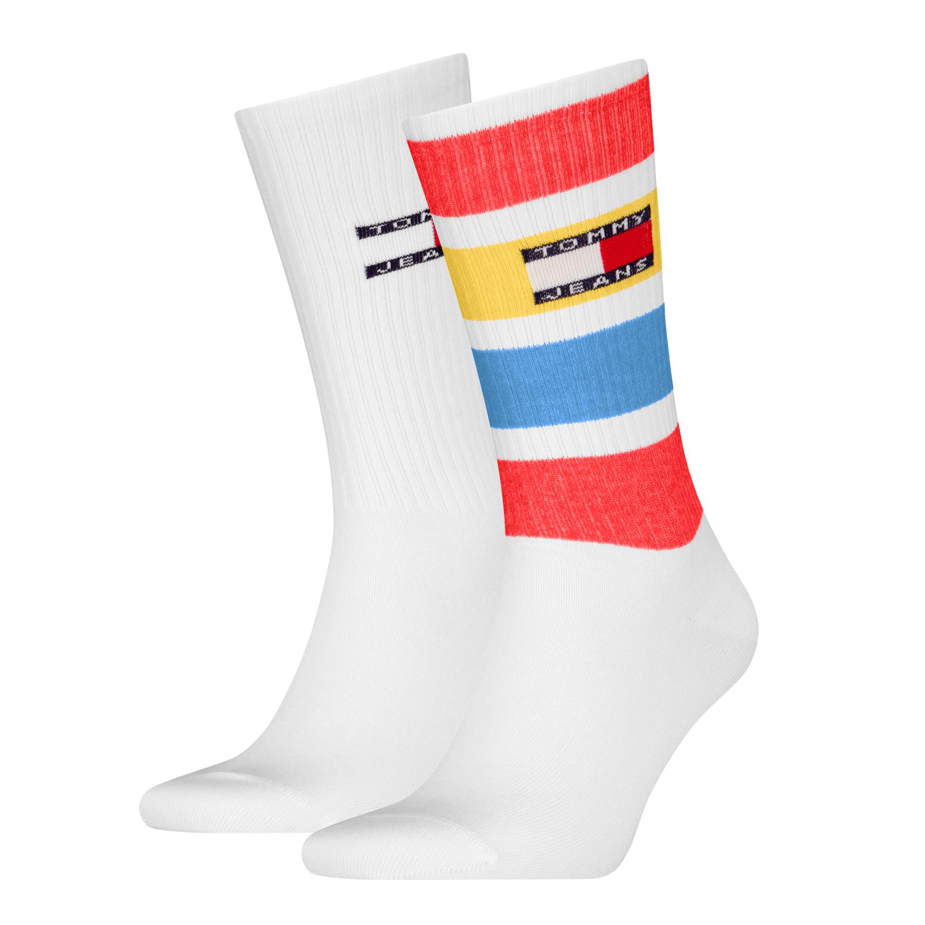 TOMMY HILFIGER Unisex Socken Faded Rugby 2er Pack