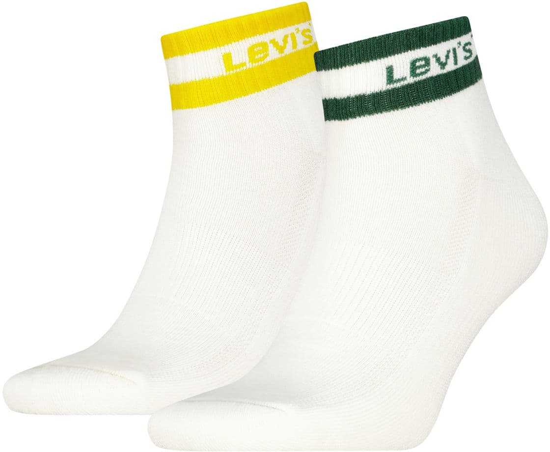Levis Unisex Sportsocken Mid Cut Sport Stripe 2er Pack