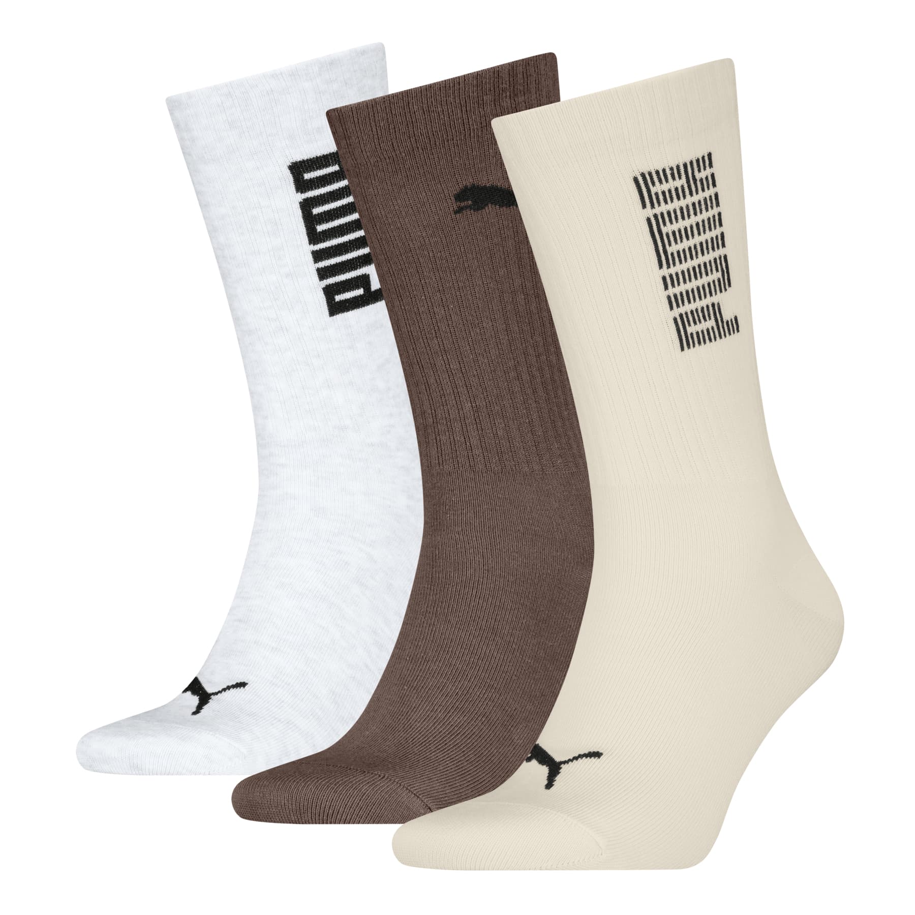 PUMA Unisex Socken Rib Logo Crew 3er Pack