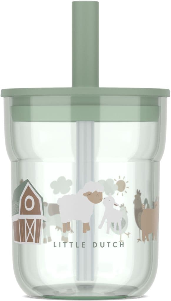 MEPAL Mio Kindertrinkglas mit Halm Little Farm 0,25l