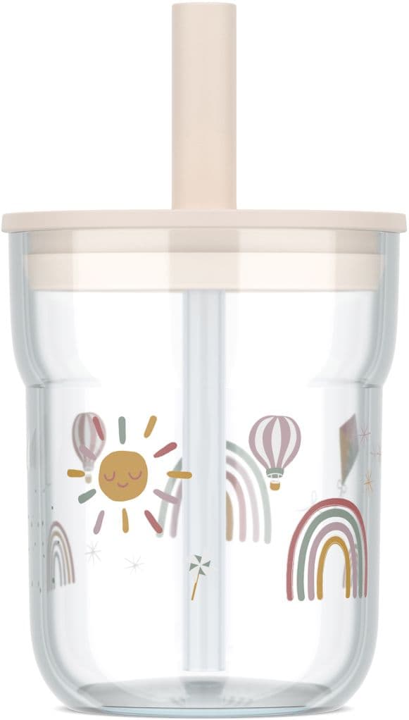 MEPAL Mio Kindertrinkglas mit Halm Sunshine & Rainbow 0,25l
