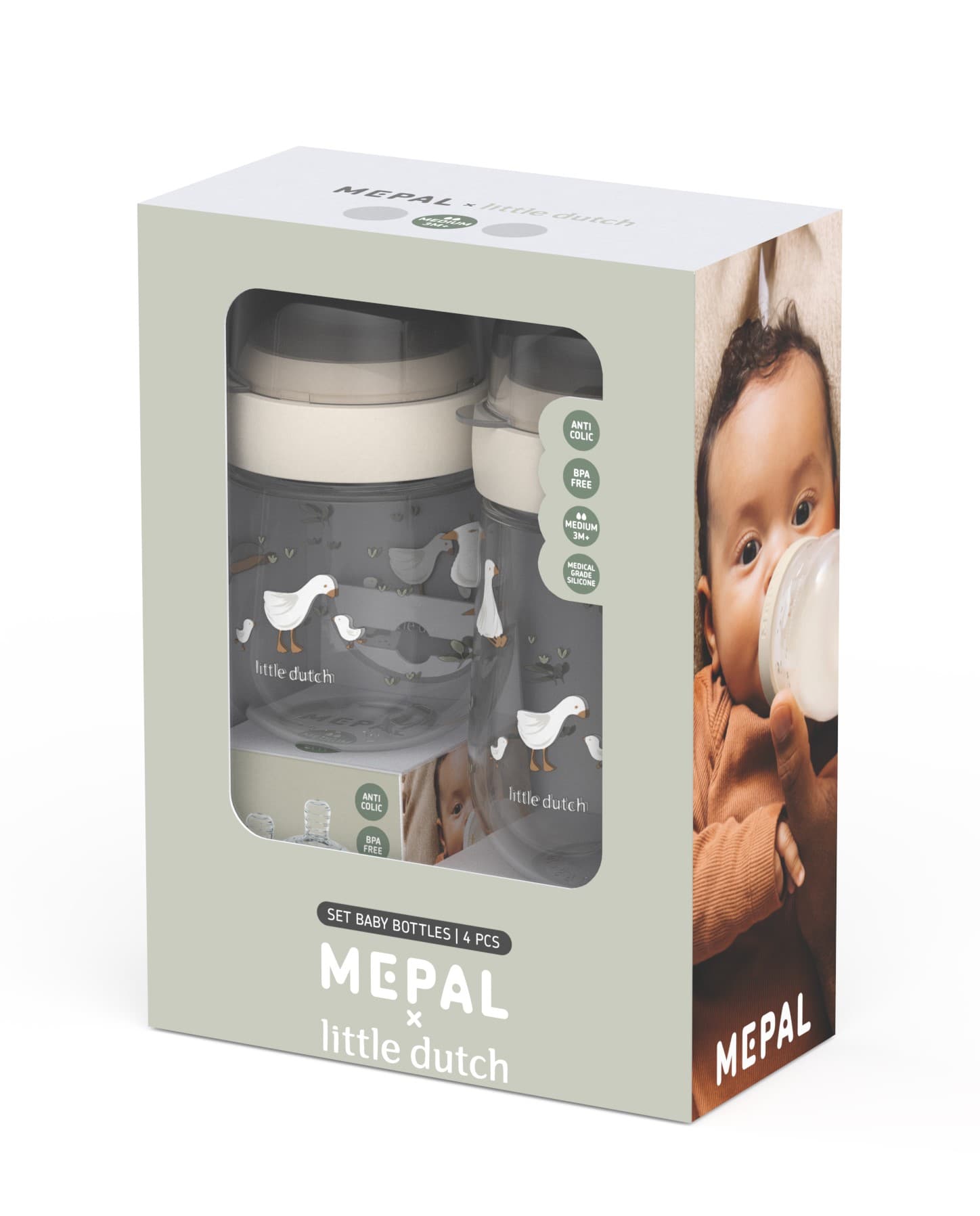 Produktbild MEPAL Mio Babyflasche Set Little Goose 4tlg. 2 von 3