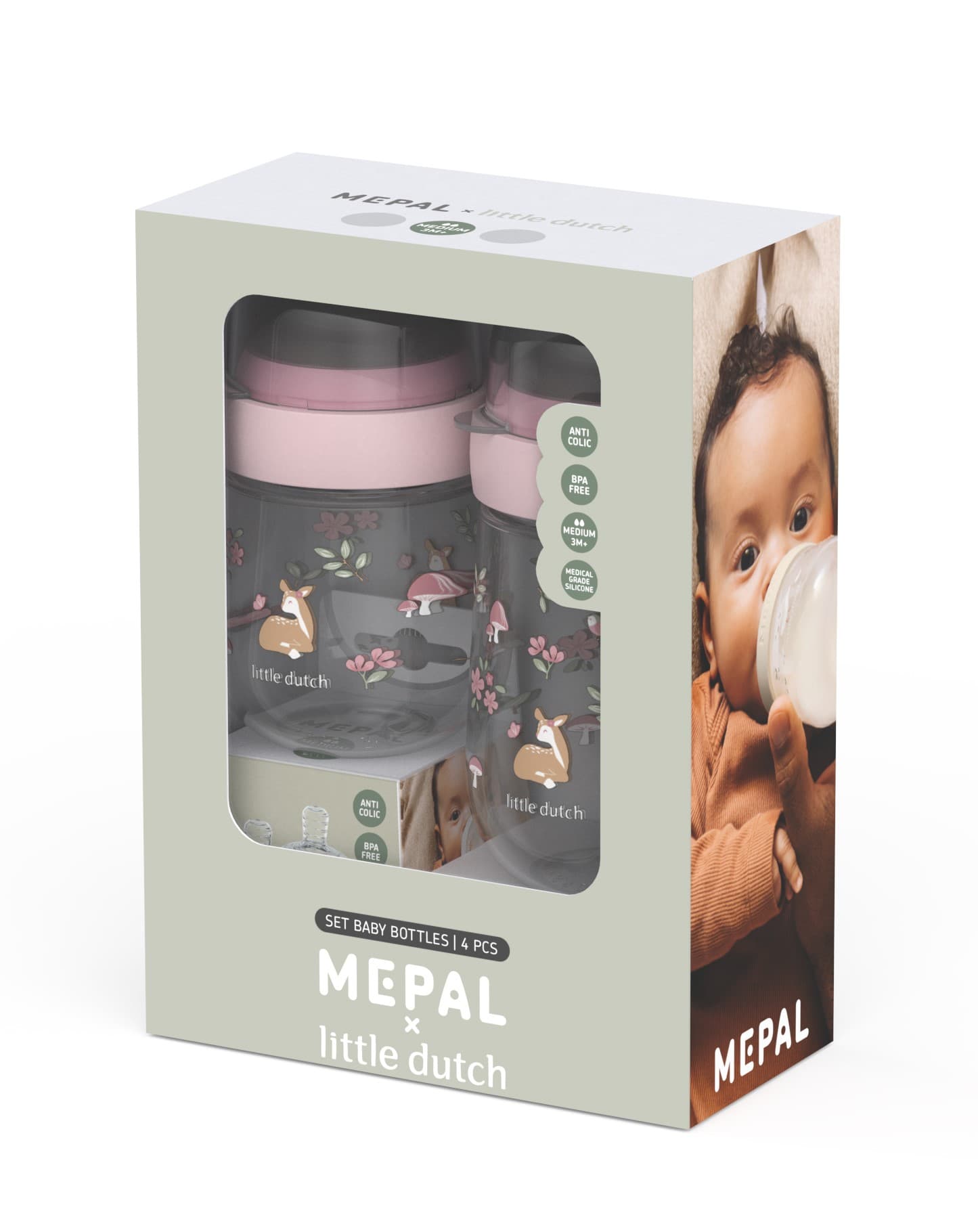 Produktbild MEPAL Mio Babyflasche Set Fairy Garden 4tlg. 2 von 2