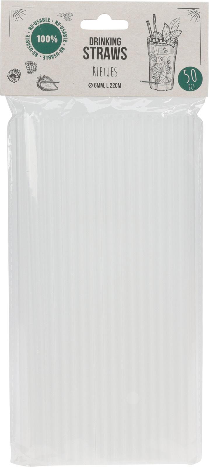 Trinkhalm transparent 50er Set