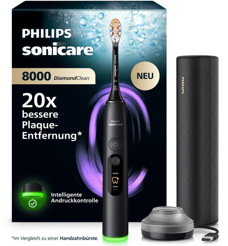 PHILIPS Sonicare Elektrische Zahnbürste DiamondClean 8000 HX8410/12