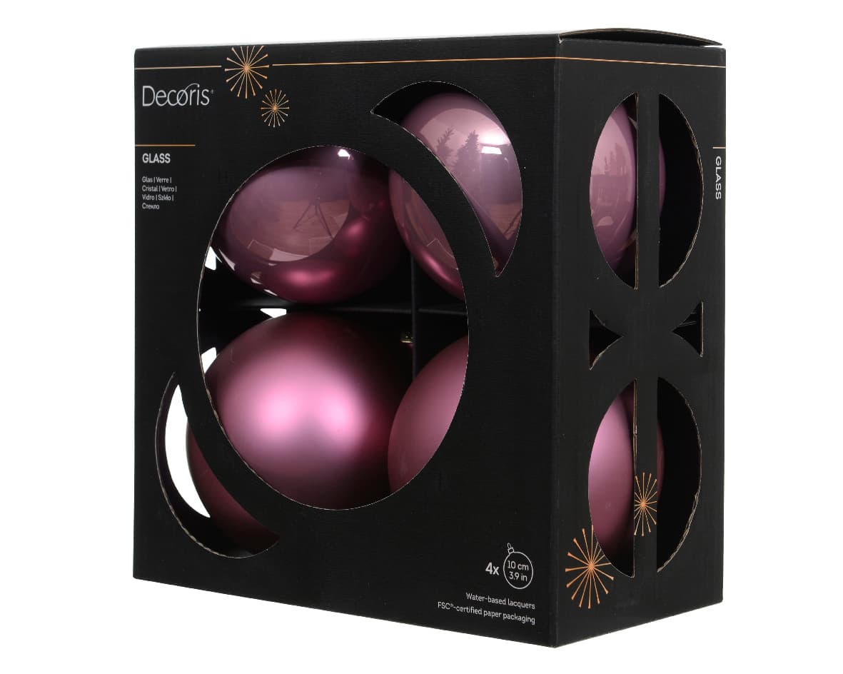 Decoris Weihnachtsdekoration Glaskugeln ø10cm