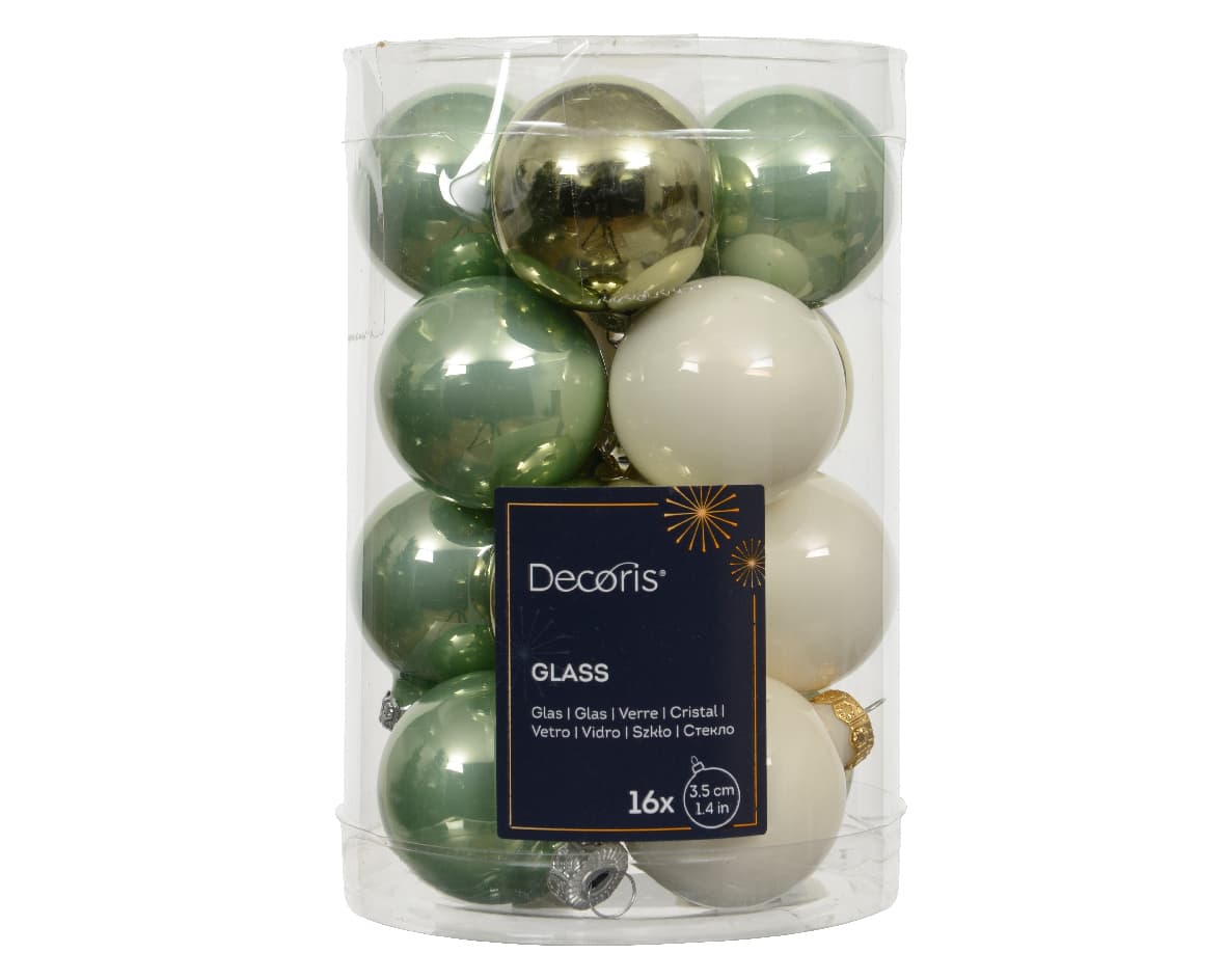 Decoris Weihnachtsdekoration Glaskugeln ø3,5cm