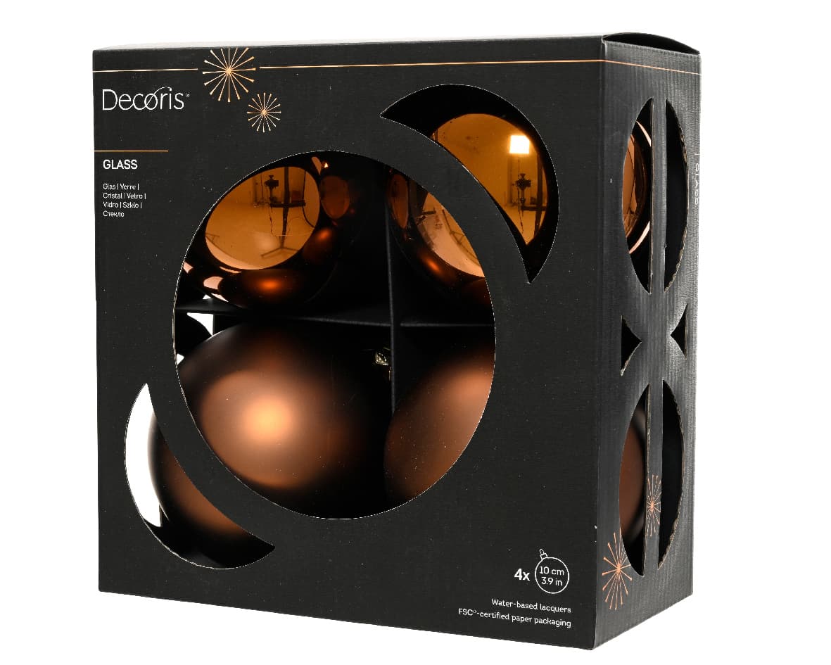 Decoris Weihnachtsdekoration Glaskugeln ø10cm