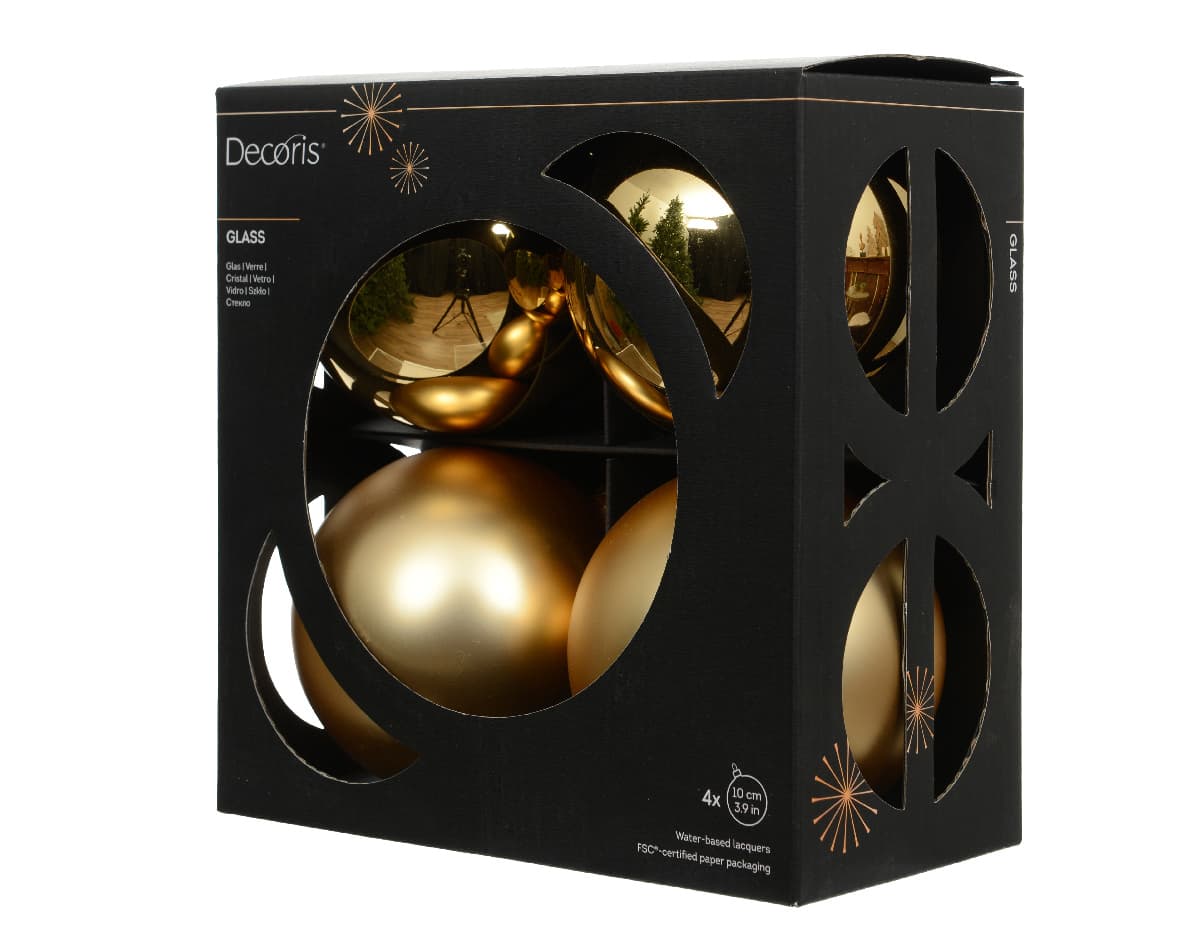 Decoris Weihnachtsdekoration Glaskugeln ø10cm