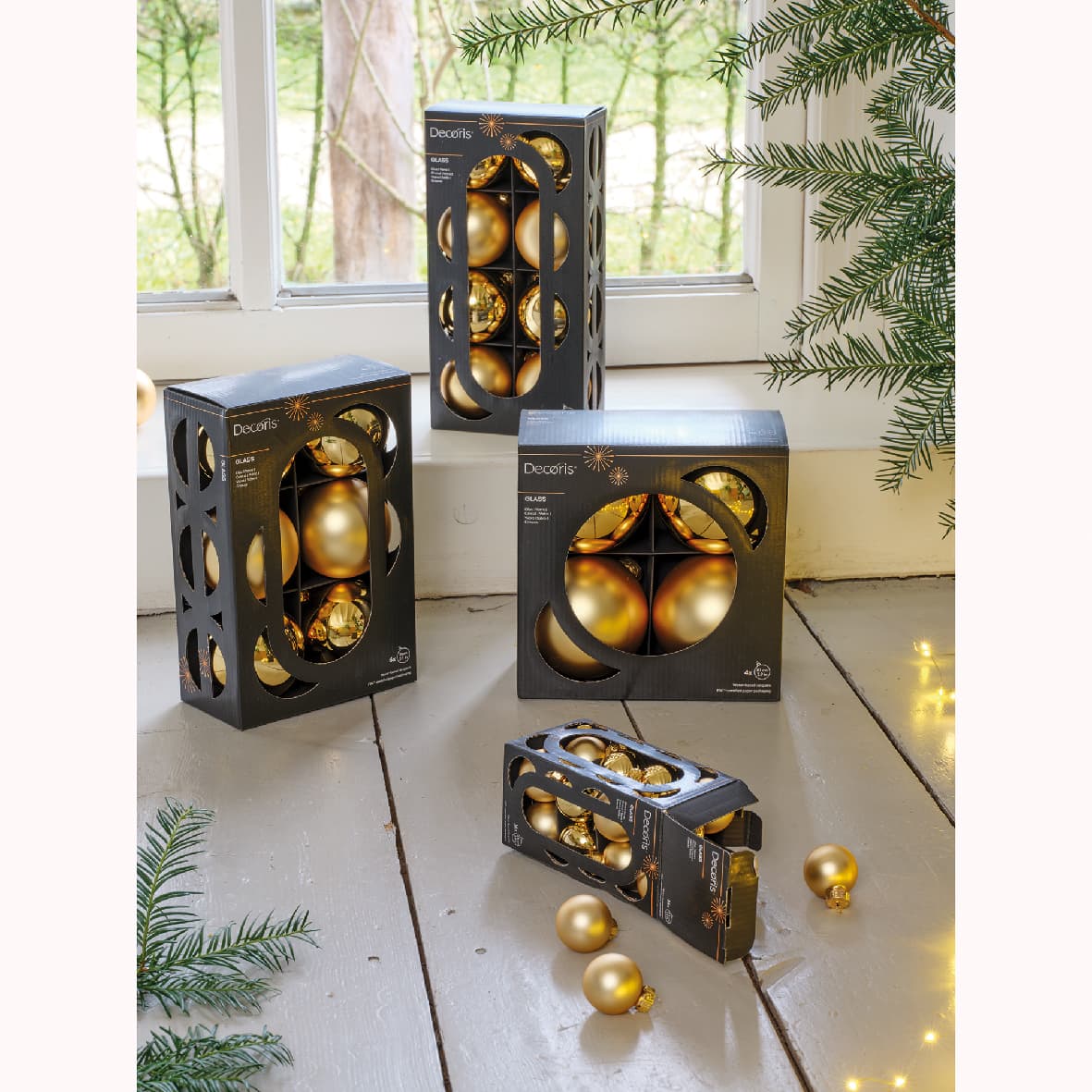 Produktbild Decoris Weihnachtsdekoration Glaskugeln ø10cm 3 von 3
