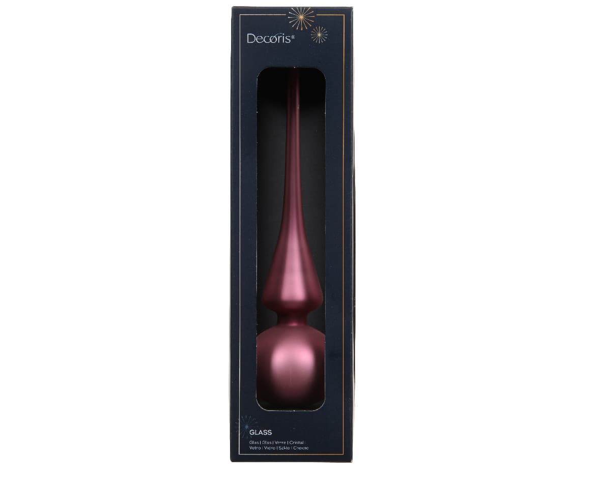 Produktbild Decoris Weihnachtsdekoration Glasbaumspitze Matt 26cm 2 von 2