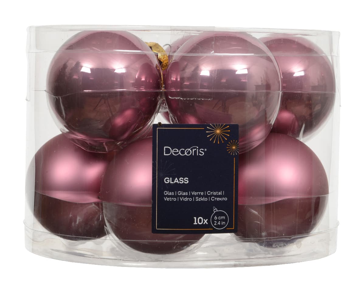 Decoris Weihnachtsdekoration Glaskugeln ø6cm