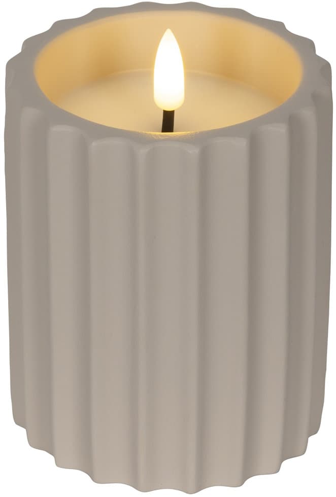 Lumineo LED Kerze Wachs Outdoor