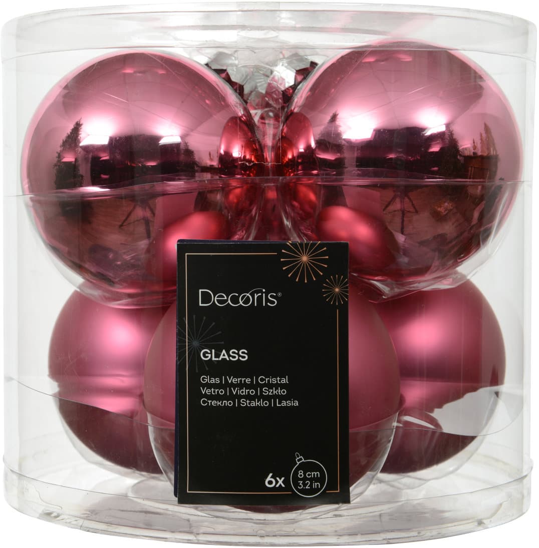 Decoris Glaskugeln Ø8cm