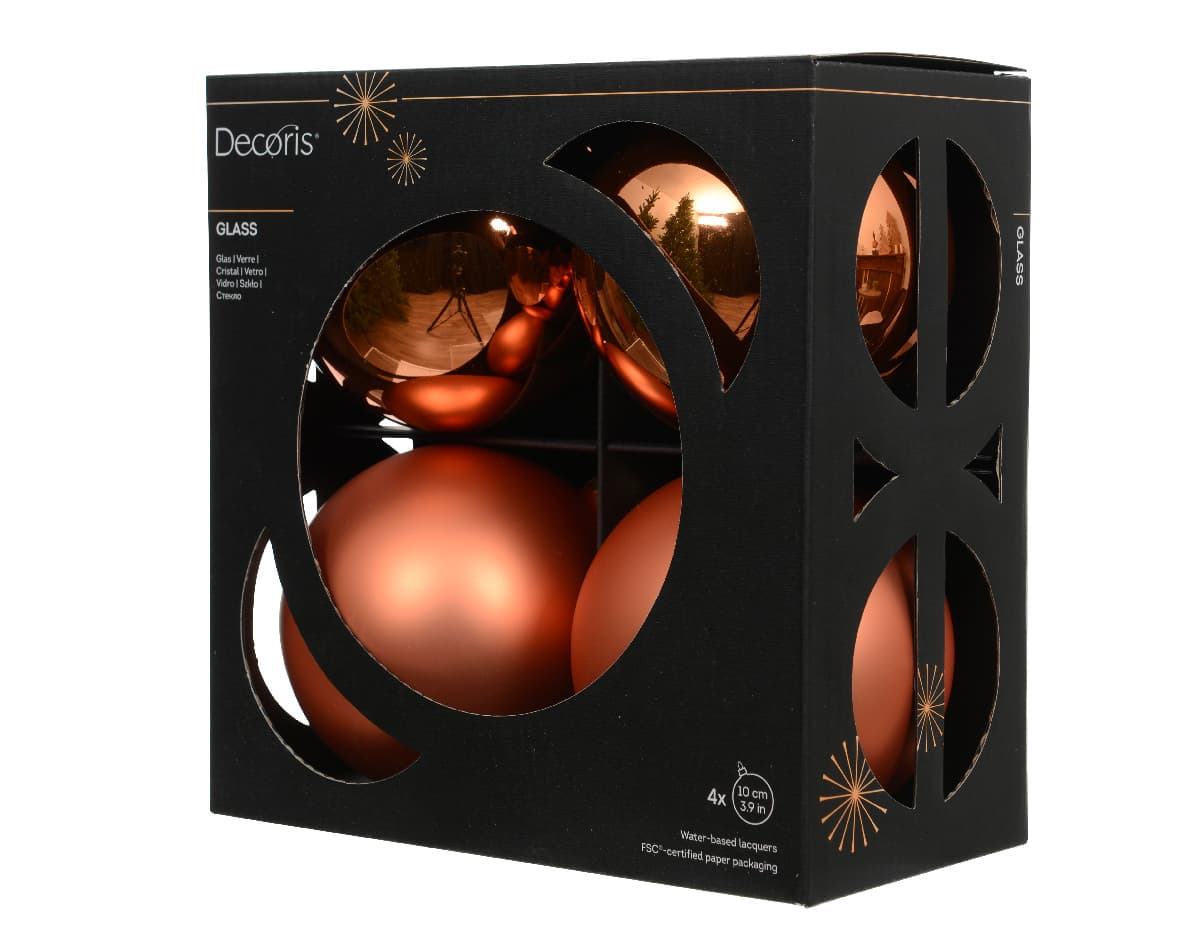 Decoris Weihnachtsdekoration Glaskugeln ø10cm