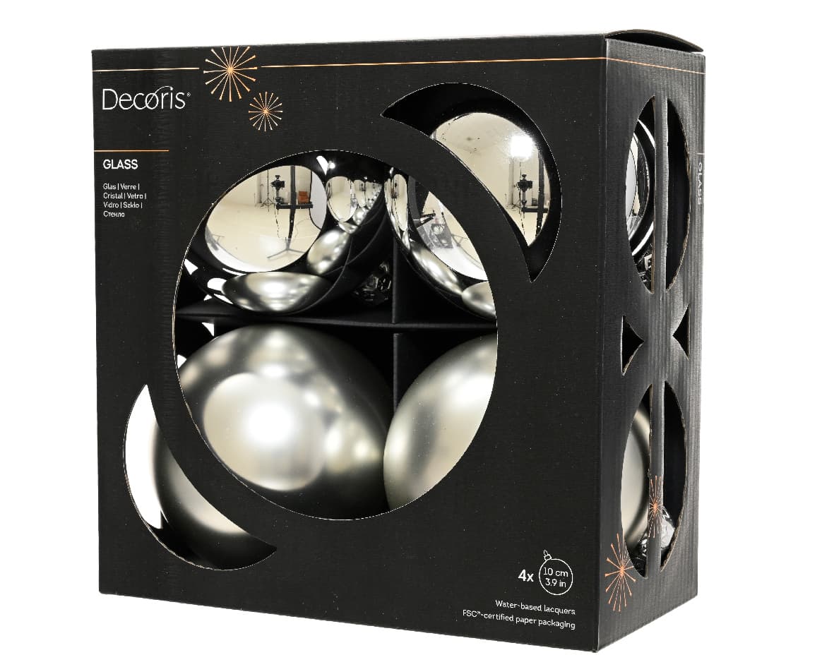 Decoris Weihnachtsdekoration Glaskugeln ø10cm