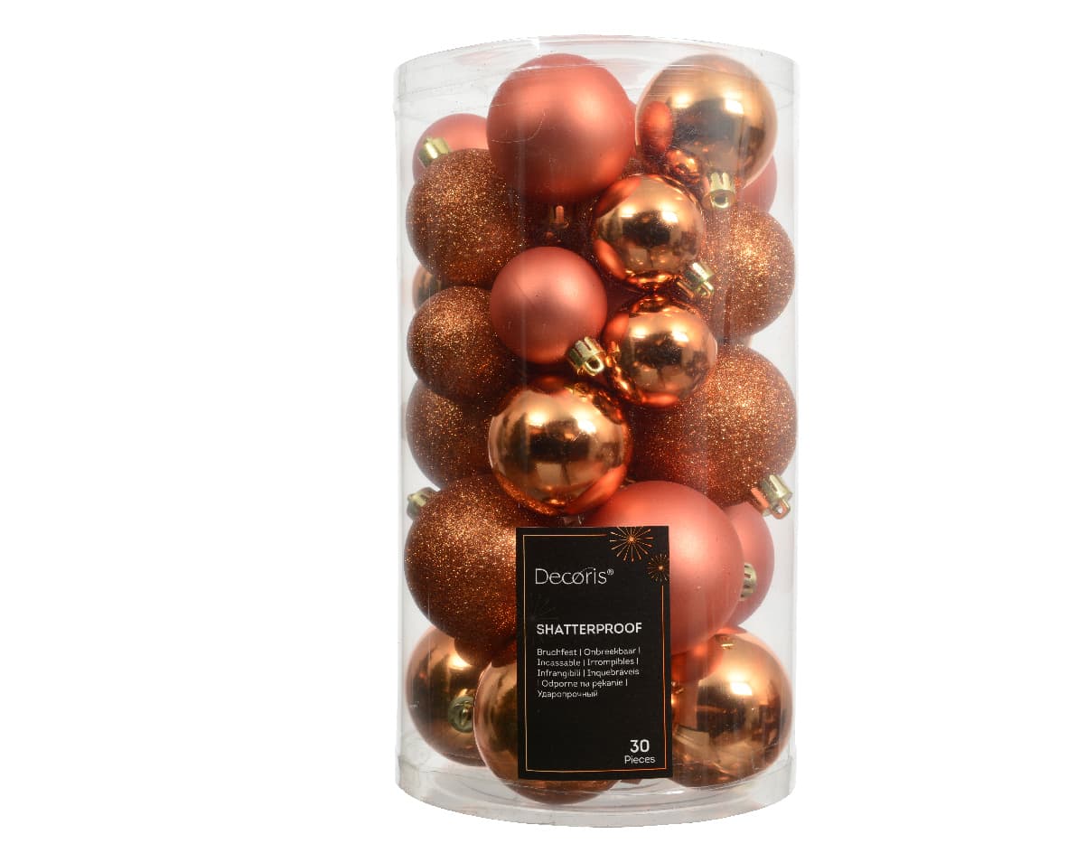 Decoris Weihnachtsdekoration Kugeln ø6cm