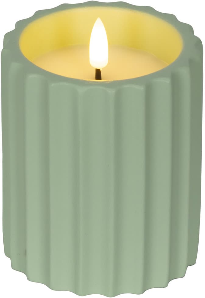 Lumineo LED Kerze Wachs Outdoor