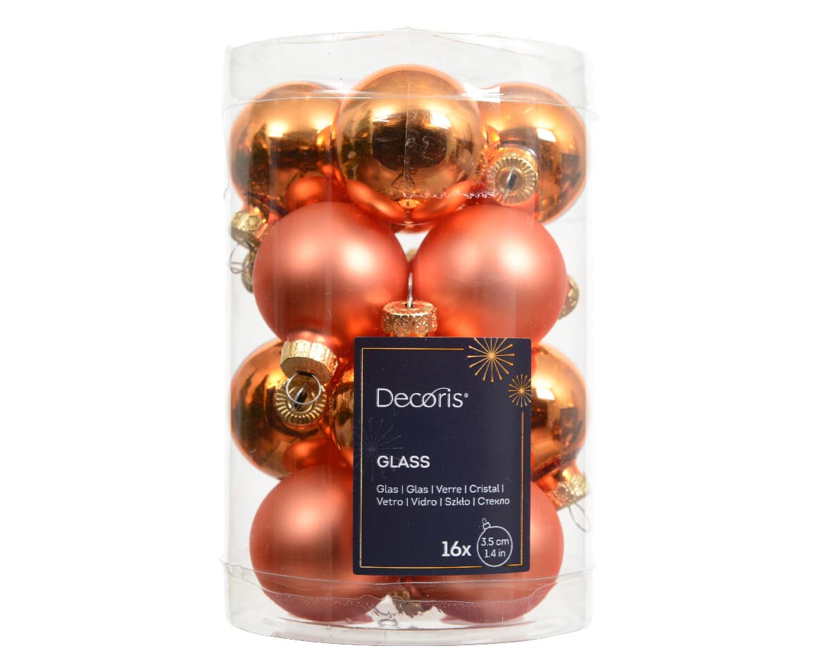Decoris Weihnachtsdekoration Glaskugeln ø3,5cm