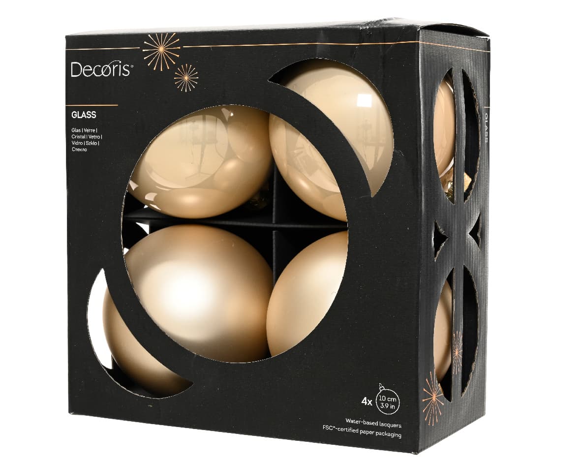 Decoris Weihnachtsdekoration Glaskugeln ø10cm