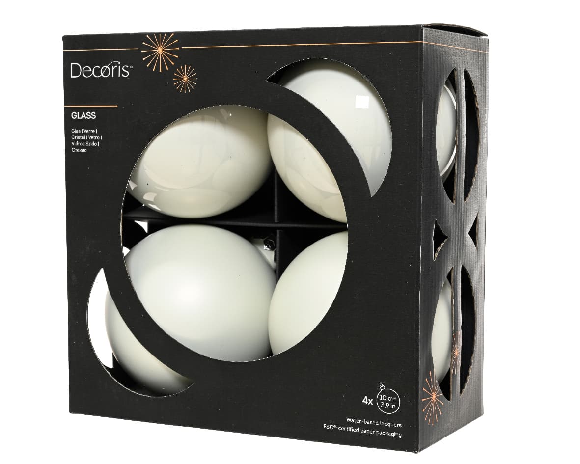 Decoris Weihnachtsdekoration Glaskugeln ø10cm