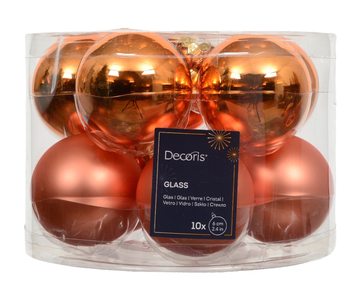 Decoris Weihnachtsdekoration Glaskugeln ø6cm