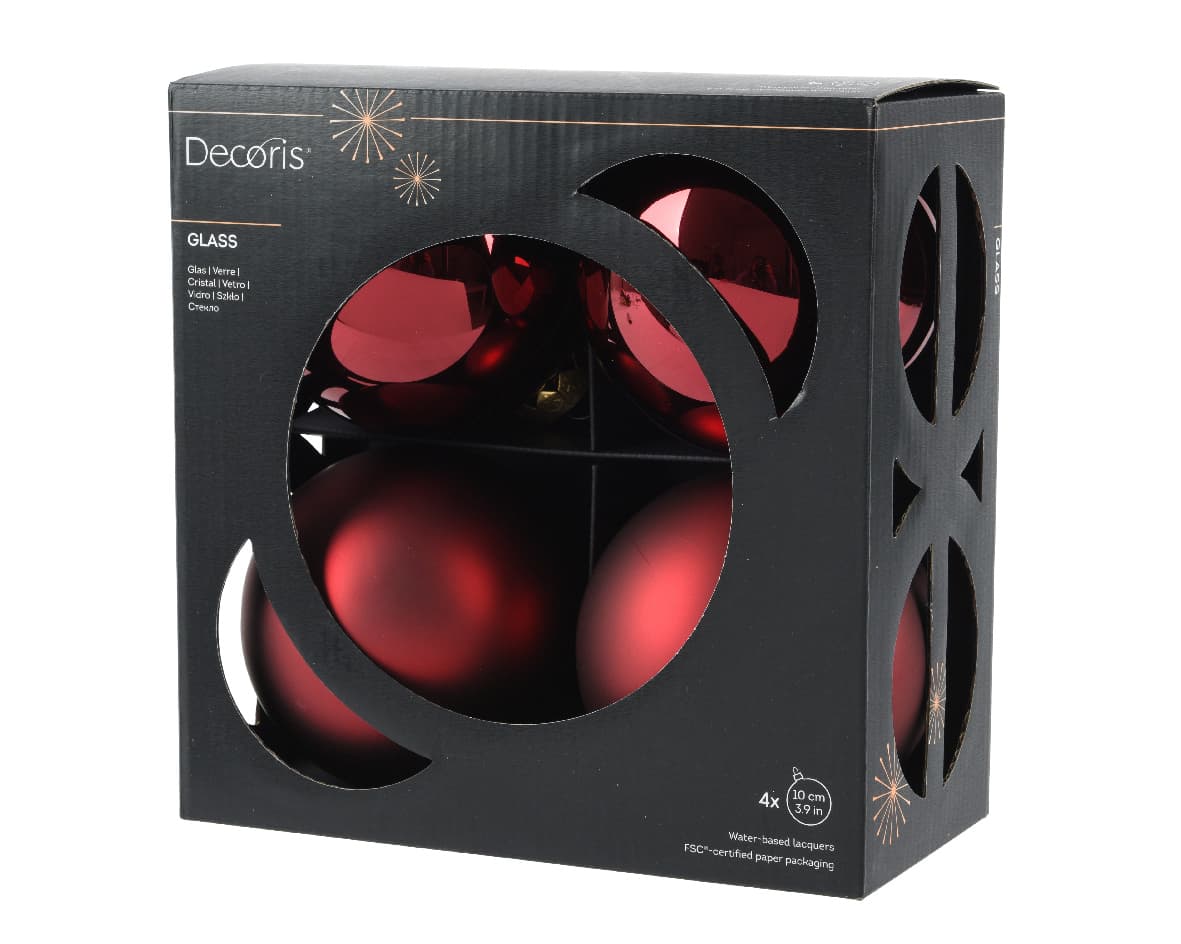 Decoris Weihnachtsdekoration Glaskugeln ø10cm