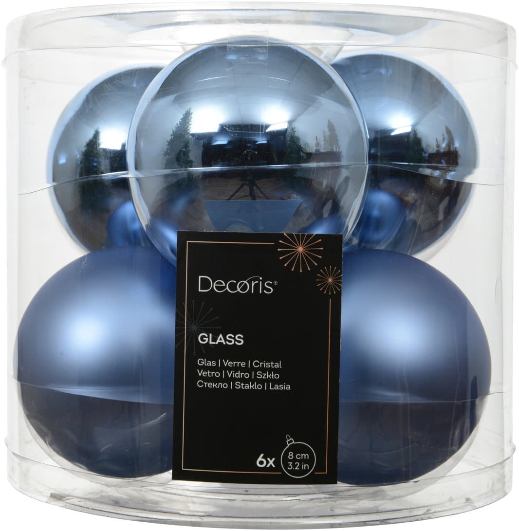 Decoris Glaskugeln Ø8cm