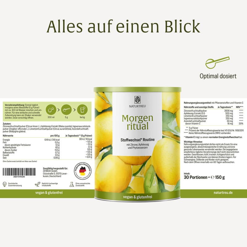 NATURTREU Morgenritual Stoffwechsel Routine