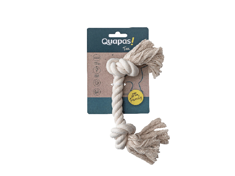 Quapas Hundespielzeug Toy Rope Open End Natural M Ø35cm