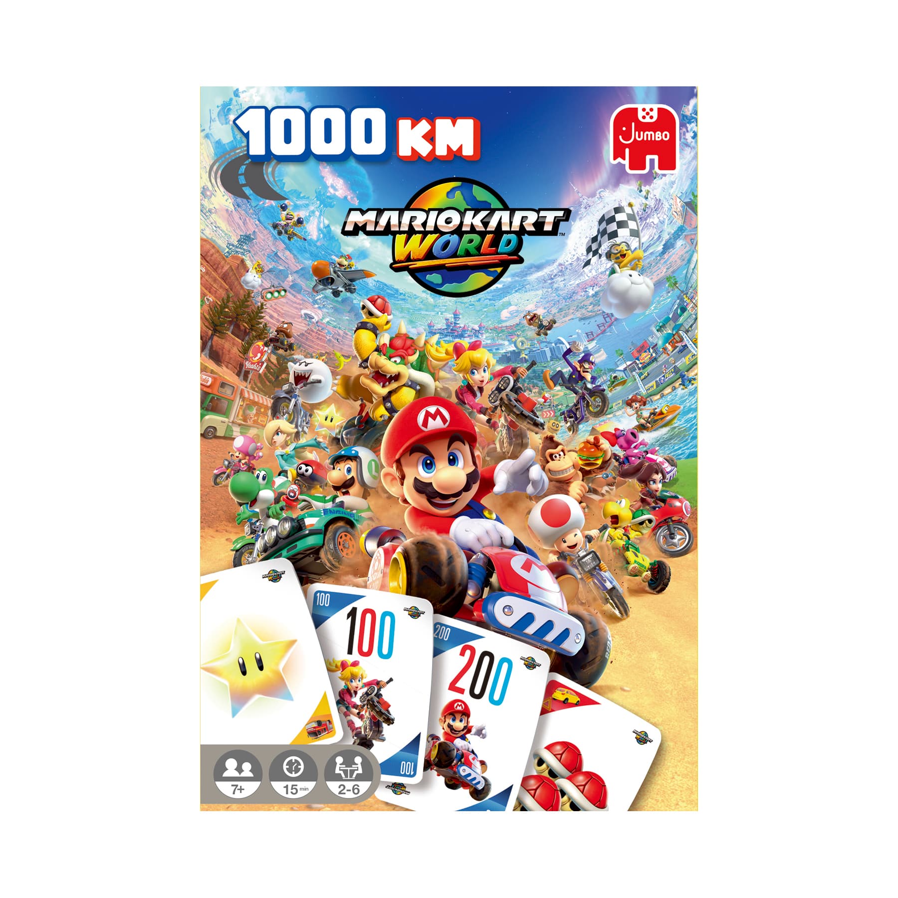 Jumbo Spiele 1000KM Mario Kart Pocket Familienspiel ab 7 Jahren