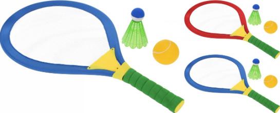 Koopman - Tennisset 4-teilig, 1 Set, farblich sortiert