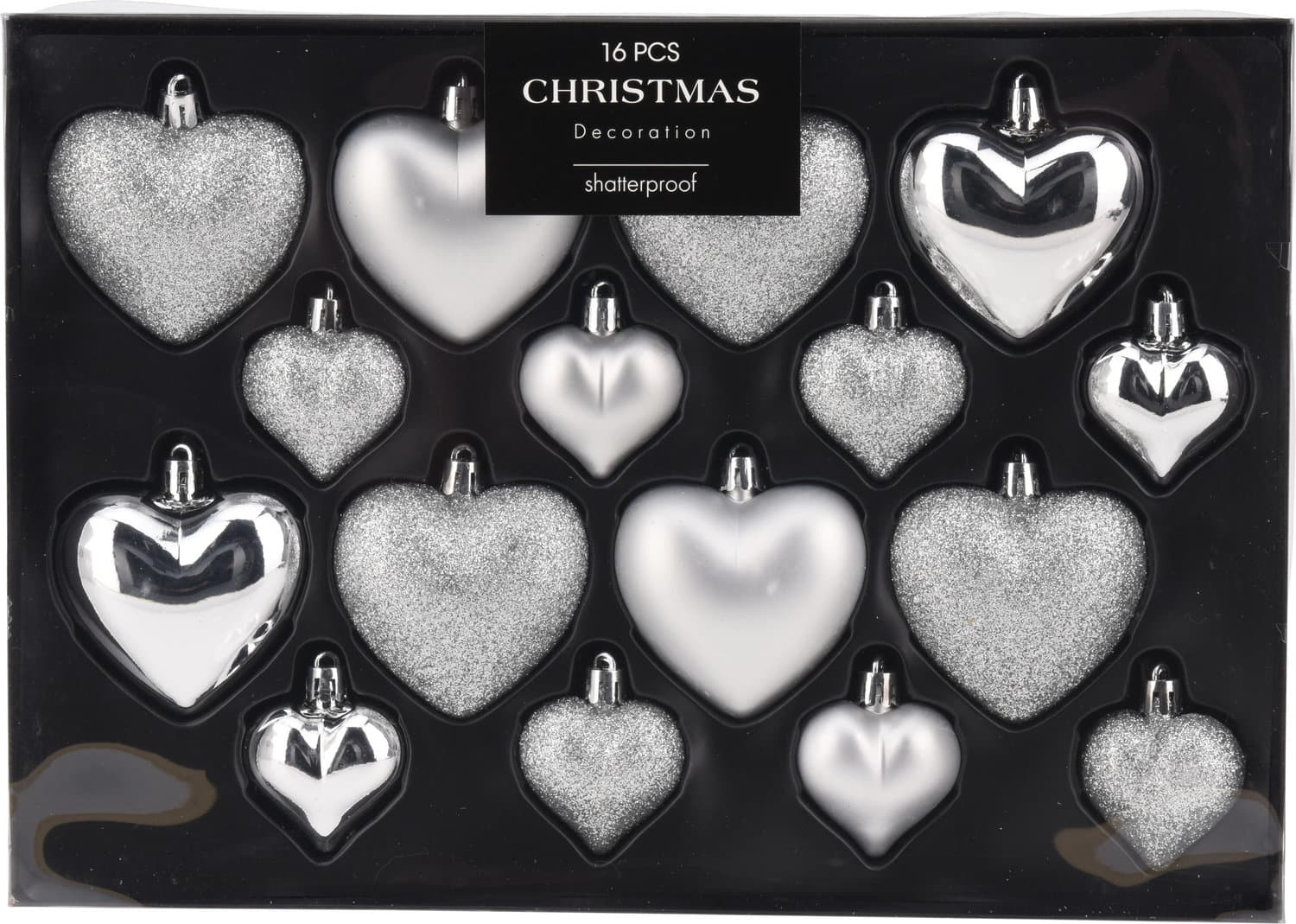 Weihnachtskugel Herz 8er Pack