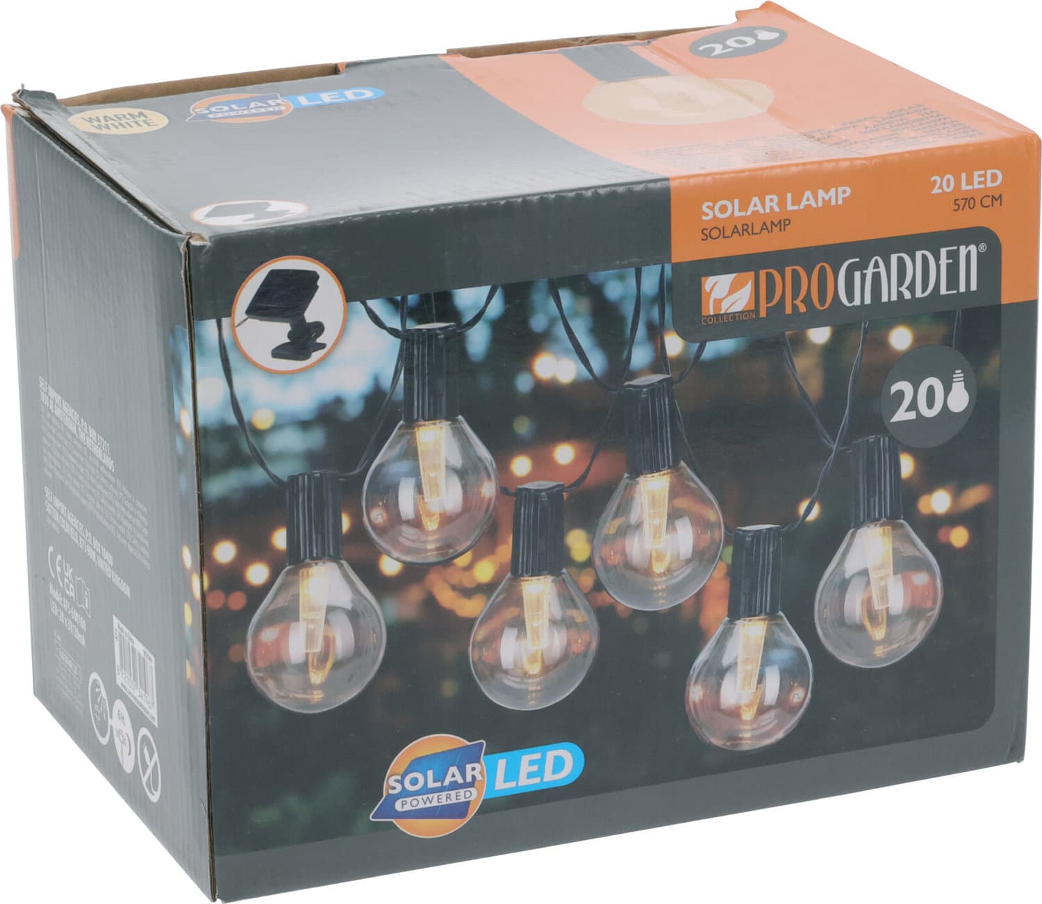 PROGARDEN Partybeleuchtung Solar 20 LED