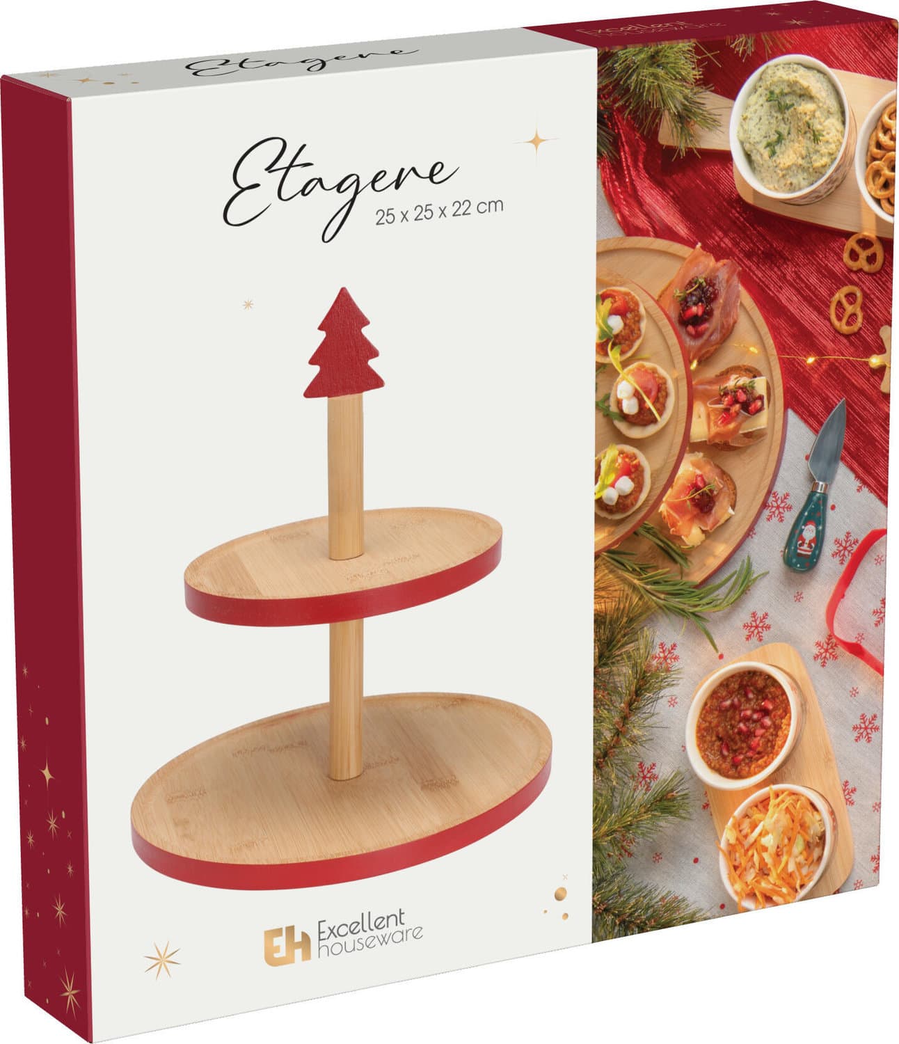 Etagere Bambus 2-stuftig