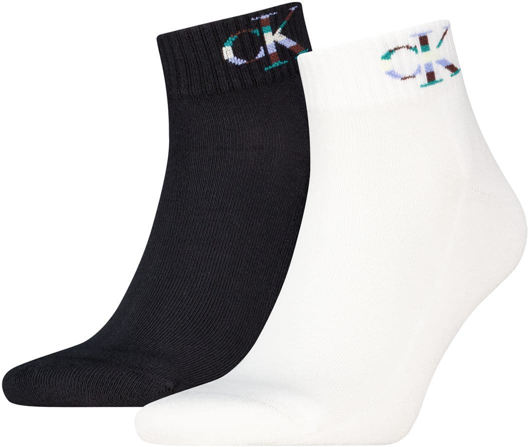 Calvin Klein Herren Kurzsocken Quarter Monogram 2er Pack