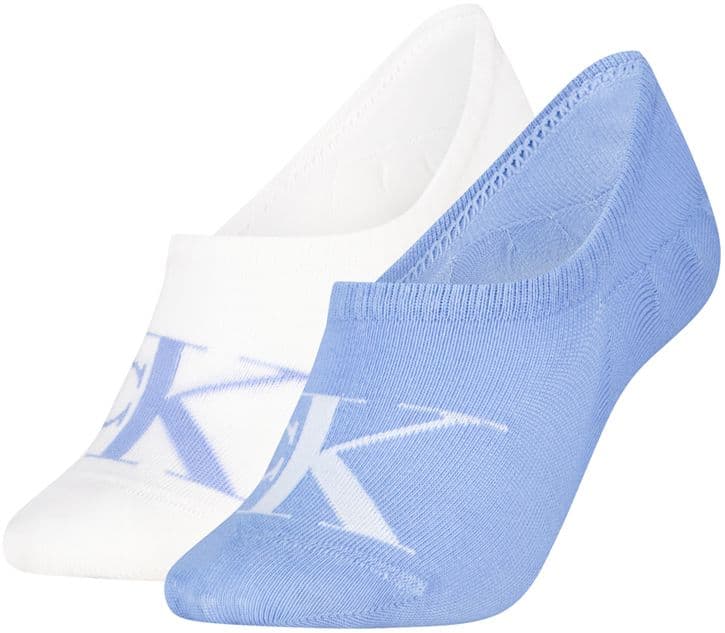 Calvin Klein Damen Füßlinge High Cut Monogram 2er Pack