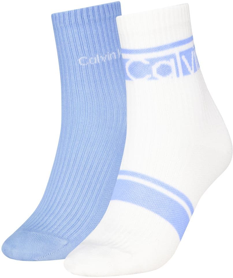 Calvin Klein Damen Kurzsocken Logo Stripe 2er Pack