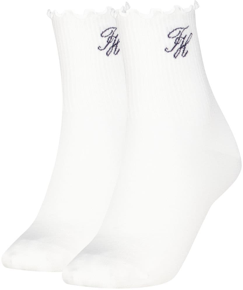 TOMMY HILFIGER Damen Kurzsocken Refined Monogram 2er Pack