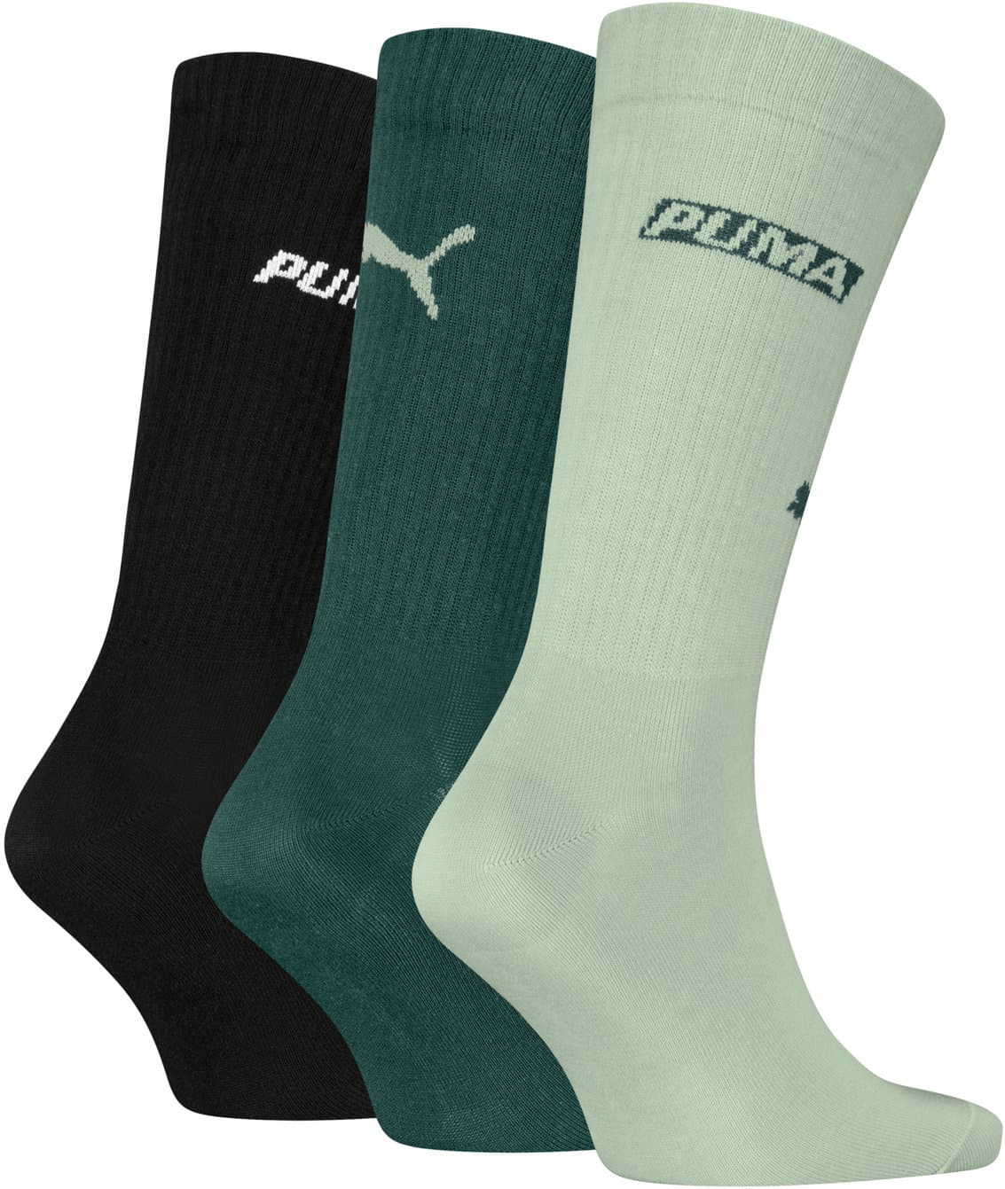 PUMA Unisex Socken Logo Stacking Crew 3er Pack