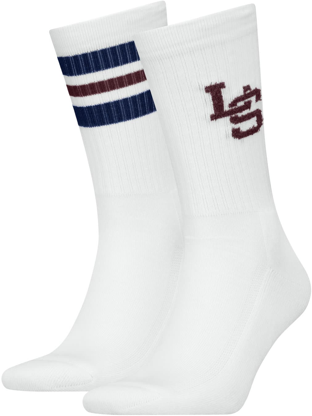Levis Unisex Socken Reg Cut LS Logo Crew 2er Pack