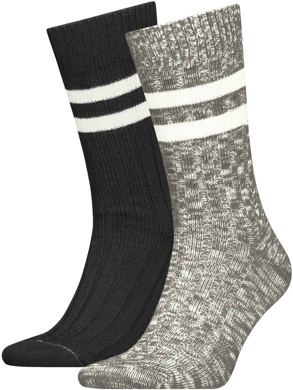 Levis Unisex Socken Reg Cut LS Logo Crew 2er Pack