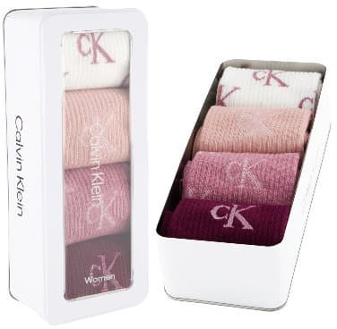 Calvin Klein Damen Socken Lurex 4er Pack Geschenkpackung